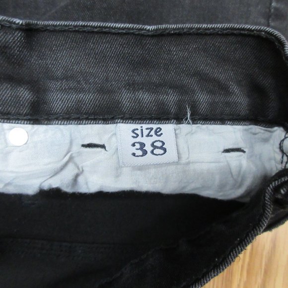 38x27 DIESEL TAPERED LEG JEANS COTTON/SPANDEX JEANS BLACK Sz 38W x 27L - Picture 7 of 7